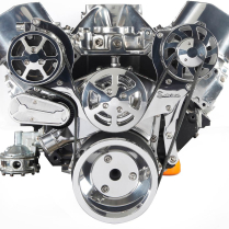 SB Chevy 8-Rib S-Drive Serpentine Kit w/o P/S - Polished