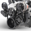 SBC 8-Rib S-Drive Serp Kit wo A/C w/Billet Res - Matte Black