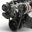 BB Chevy 8-Rib S-Drive Serp Kit w/o P/S - Black Anod