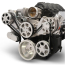 LS Chevy 8-Rib S-Drive Serp Kit w/Plastic Res - Clear Anod