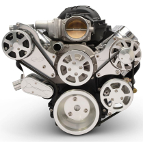 LS Chevy 8-Rib S-Drive Serp Kit for Remote Res - Clear Anod