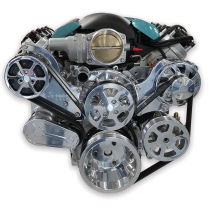 LS Chevy 8-Rib S-Drive Serp Kit for Remote Res - Polished