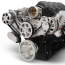 LS Chevy 8-Rib S-Drive Serp Kit w/o P/S - Clear Anodized
