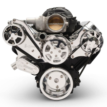LS Chevy 8-Rib S-Drive Serp Kit w/o P/S - Clear Coated