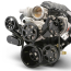 LS 8-Rib S-Drive Serp Kit wo A/C for Remote Res - Gloss Blk