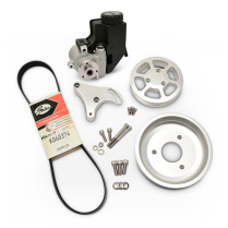 LT1 Gen V Power Steering Kit w/Plastic Res - Clear Anodized