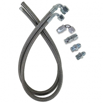 Power Steering Hose Kit for 1Pc Rack & Pinion w/8AN Fittings