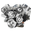 BB Chevy S-Drive Serpentine Kit w/Plastic Res - Clear Coated