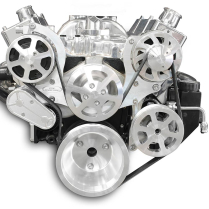 BB Chevy S-Drive Serpentine Kit with Plastic Res - Machined