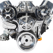 BB Chevy S-Drive Serp Kit no Power Steering - Clear Coated