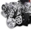 SB Chevy S-Drive Serp Kit w/Plastic Reservoir - Clear Coated