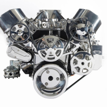 SB Chevy S-Drive Serp Kit w/o A/C with Billet Res - Polished