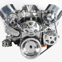 SB Chevy S-Drive Serp Kit w/o A/C for Remote Res - Polished