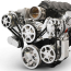 LS Chevy S-Drive Serp Kit with Billet Res - Clear Coated