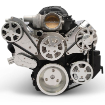 LS Chevy S-Drive Serp Kit with Plastic Res - Clear Anodized