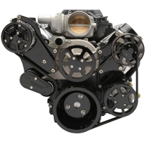 LS Chevy S-Drive Serp Kit for Remote P/S Res - Gloss Black