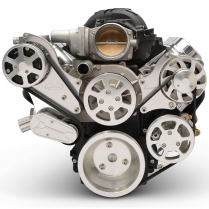 LS Chevy S-Drive Serp Kit for Remote P/S Res - Clear Anod