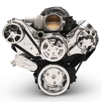 LS Chevy S-Drive Serpentine Kit w/o P/S - Clear Coat