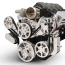 LS Chevy S-Drive Serp Kit w/o A/C with Billet Res - Polished