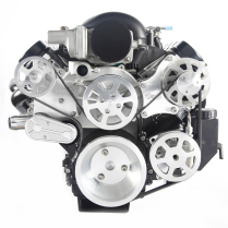 LS Chevy S-Drive Serp Kit w/o A/C w/Plastic Res - Machined