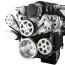 LS Chevy S-Drive Serp Kit w/o A/C w/Plastic Res - Machined