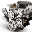 LS Chevy S-Drive Serp Kit wo A/C for Remote Res - Clear Coat