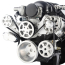 LS Chevy S-Drive Serp Kit w/o A/C for Remote Res - Machined