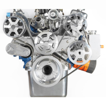 SB Ford S-Drive Serpentine Kit with Billet Res - Polished