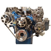 Ford 351C S-Drive Serp Kit with Billet Reservoir - Polished