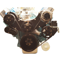 BB Mopar S-Drive Serp Kit w/Plastic Reservoir - Matte Black