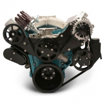 BB Mopar S-Drive Serp Kit w/o A/C w/Plastic Res - Black Anod