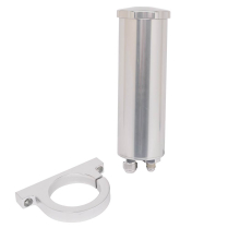 Round Power Steering Reservoir Tank - Clear Anodized