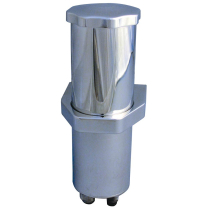 Round Power Steering Reservoir Tank - Polished