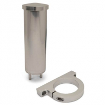Billet Aluminum Radiator Overflow Tank - Clear Anodized