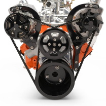 SB Chevy V-Drive Pulley Kit w/o Power Steering - Gloss Black