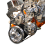 BB Chevy V-Drive Kit w/o A/C for Remote P/S Res - Polished