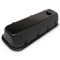 BB Chevy Smooth Angled Cut Valve Covers - Gloss Black
