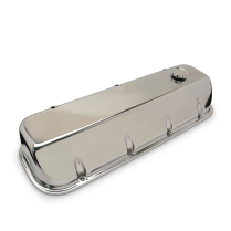 BB Chevy Smooth Angled Cut Valve Covers - Clear Coated