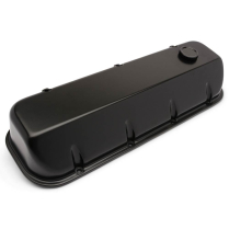 BB Chevy Smooth Angled Cut Valve Covers - Matte Black