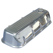 BB Chevy Ball Milled Angled Cut Valve Covers - Clear Coated