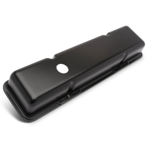 SB Chevy Short Smooth Aluminum Valve Covers - Matte Black
