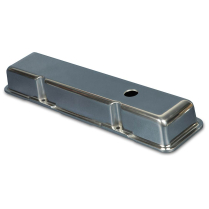 SB Chevy Short Smooth Aluminum Valve Cover - Polished