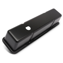 SB Chevy Tall Smooth Aluminum Valve Covers - Matte Black