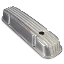 SB Chevy Tall Finned Aluminum Valve Covers - Polished