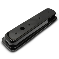 SB Chevy Center Bolt Short Alum Valve Covers - Gloss Black