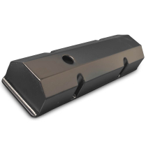 SB Chevy Fabricated Aluminum Valve Covers - Matte Black