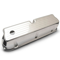 SB Ford Tall Ball Milled Aluminum Valve Covers - Polished