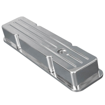 SB Chevy Billet Ball Milled Alum Valve Covers - Clear Coat