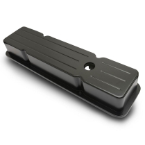 SB Chevy Billet Ball Milled Alum Valve Covers - Matte Black