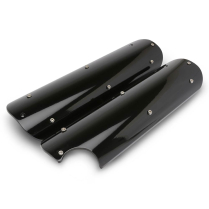 LS Chevy Billet Smooth Coil Covers with Cut Out - Black Anod